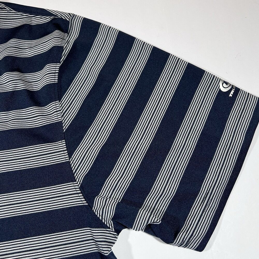 New York Yankees True Fan Genuine Merchandise Striped Polo Shirt Men's Large - Picture 7 of 10